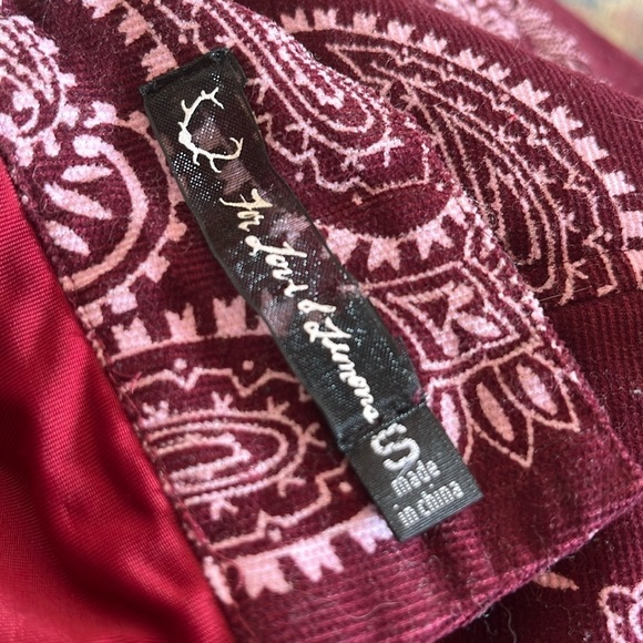 For Love & Lemons Paisley razorback Corduroy Whimsigoth Mini Dress boho Bandana - Picture 5 of 6